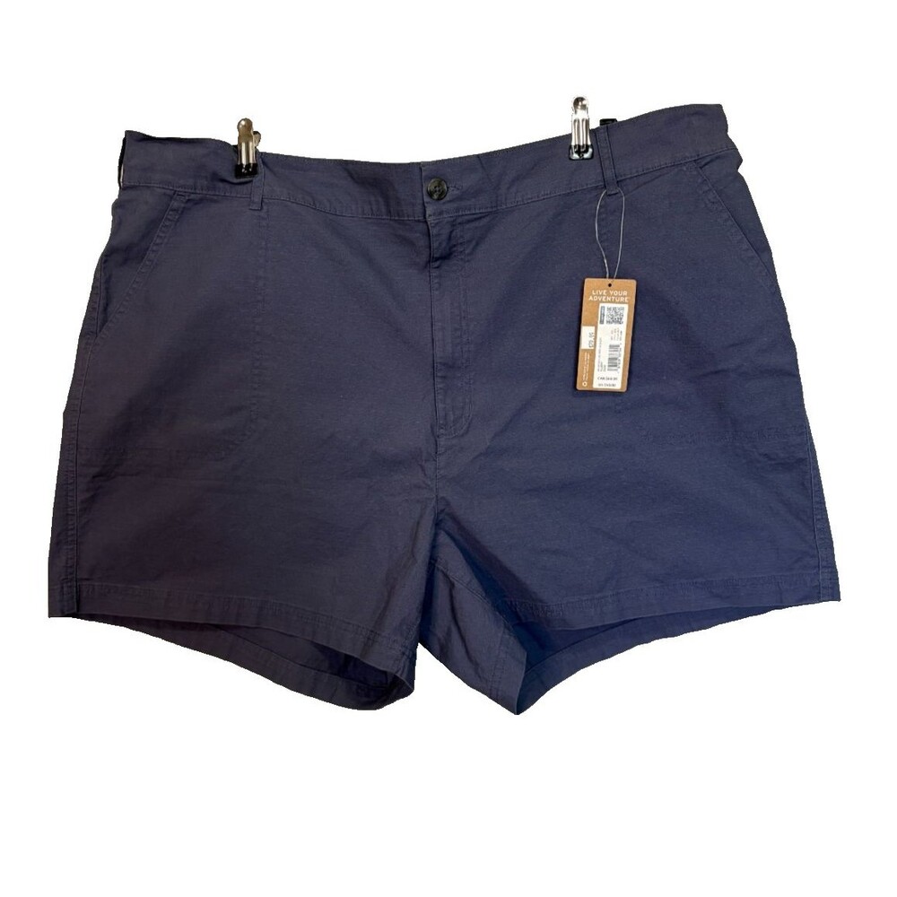 EDDIE BAUER Size 24W Adventurer Stretch Ripstop Shorts Bluebird Blue